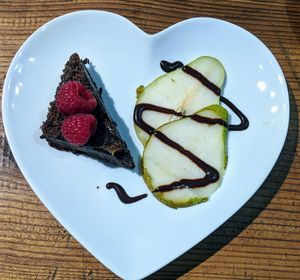 Teeny appetite choc brownie at Mooplehog in Okehampton