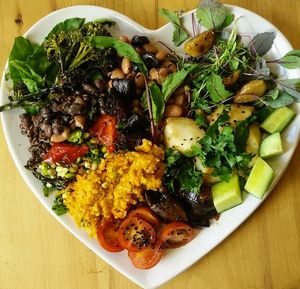 Salad plate at Mooplehog in Okehampton