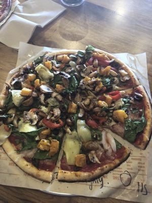Veggieful, vegan cheese pizza, was very good  at Blaze Pizza - Betteravia in Santa Maria