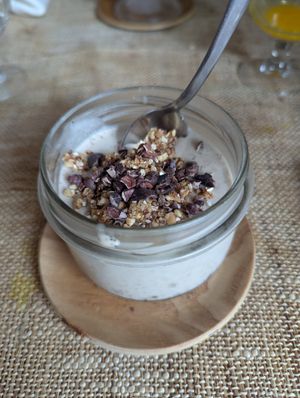 Cheesecake crude cacao café at Happy Green Food in Saint-raphael