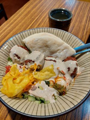 Bowl with Half Pita ($ 170) at Falafel King in Taipei