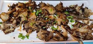 Setas a la plancha at Geltoki in Zarautz