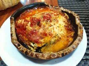 Lasaña at Geltoki in Zarautz