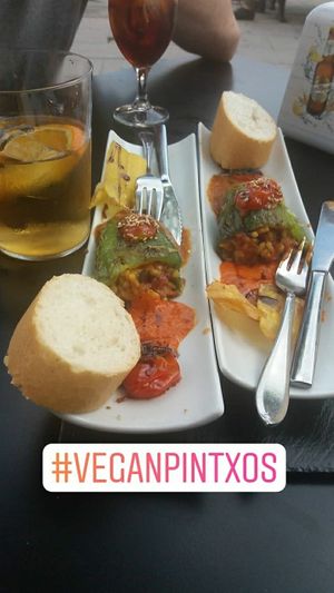 vegan pintxos at Geltoki in Zarautz