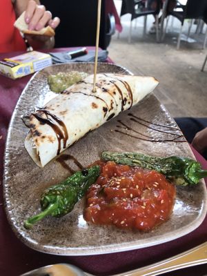 Vegan Fajita. Great guacamole! at Geltoki in Zarautz