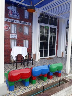 Outside at 3 Idiots The Veggie Hub in Pattaya