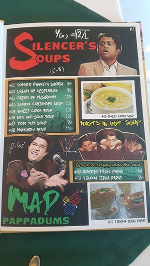 Menu page 1 at 3 Idiots The Veggie Hub in Pattaya