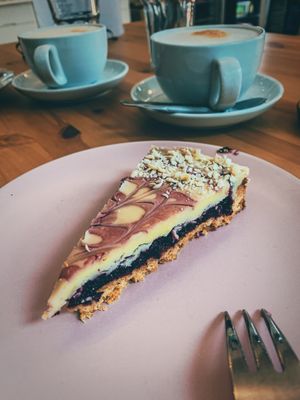 Cheesecake with white chocolate at Café Loyal in Siegburg
