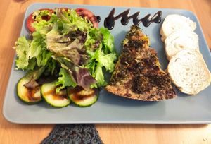 Vegan quiche at Café Loyal in Siegburg