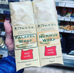 Example of some of the go-to vegan items at Harvest Fresh Grocery and Deli in Mc Minnville