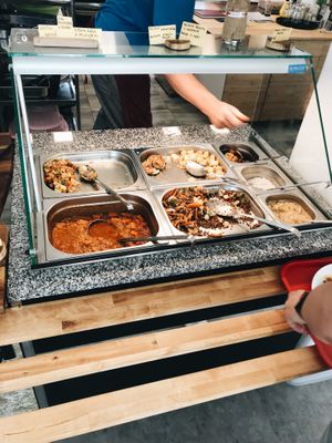 Almost at the end of the day - self served dishes  at Slovegija in Maribor