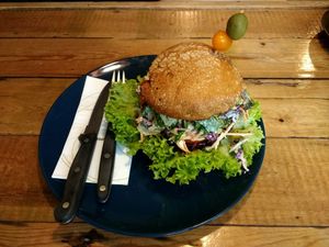 Vegan BBQ Burger at Melone in Aarhus
