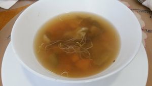 miso soup at Semente Centro Macrobiótico de Braga in Braga