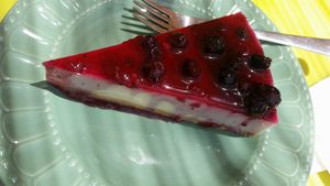 berry cheesecake at Semente Centro Macrobiótico de Braga in Braga