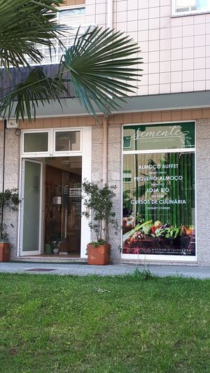 Front door at Semente Centro Macrobiótico de Braga in Braga