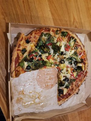 Vegan and gluten-free pizza! at Blaze Pizza in Winter Park