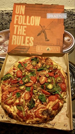 Vegan custom at Blaze Pizza in Winter Park