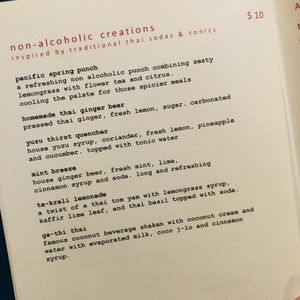 Non-alcoholic drinks at Long Chim  in Central Singapore