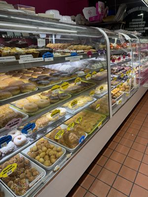 Donut Display   at DK's Donuts & Bakery in Santa Monica