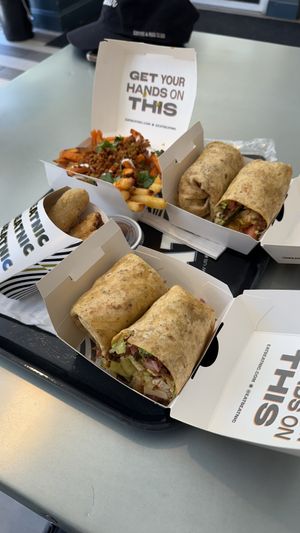 Chicken wrap, tenders & fries  at Beatnic - Back Bay in Boston