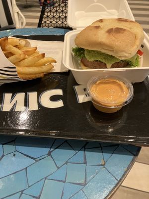 Guac Burger and fries   at Beatnic - Back Bay in Boston