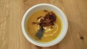 Crema de calabaza con leche de coco at Lo de Ponxe En El Kinto Pino in Valencia