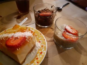 Desserts for three at Lo de Ponxe En El Kinto Pino in Valencia