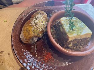 Not sure but this was incredible   at Lo de Ponxe En El Kinto Pino in Valencia