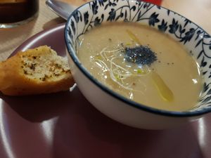 Fennel soup at Lo de Ponxe En El Kinto Pino in Valencia