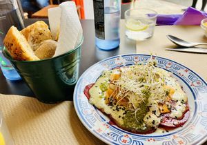 So tasty …carpaccio vegetables   at Lo de Ponxe En El Kinto Pino in Valencia