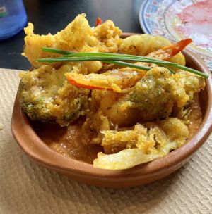 Tempura Vegetables …yum  at Lo de Ponxe En El Kinto Pino in Valencia