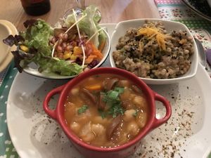 Lots of bowls of good things!  at Lo de Ponxe En El Kinto Pino in Valencia