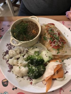 Lentils as the choice of protein  at Lo de Ponxe En El Kinto Pino in Valencia