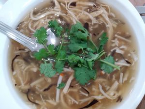 Mock sharks fin soup at Yes Natural Restaurant 悦意坊 in Central Singapore