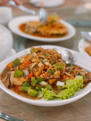 Tofu dish  at Yes Natural Restaurant 悦意坊 in Central Singapore