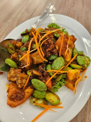 Sambal Petai Tofu ~ 1/4/24 at Yes Natural Restaurant 悦意坊 in Central Singapore