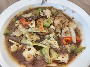 Bitter gourd hor fun  at Yes Natural Restaurant 悦意坊 in Central Singapore