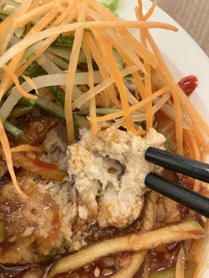 Veg fish - it was very delicious!  at Yes Natural Restaurant 悦意坊 in Central Singapore