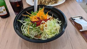 Almond noodle at Yes Natural Restaurant 悦意坊 in Central Singapore