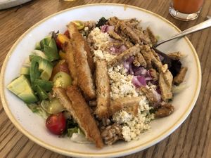 Cobb Salad. Fresh & tasty, but needed more greens. Lovely tahini dressing.  at Fresh on Spadina in Toronto