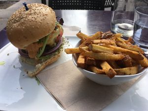 Beyond burger at Fresh on Spadina in Toronto