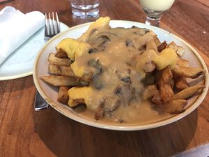 Mushroom Poutine at Fresh on Spadina in Toronto