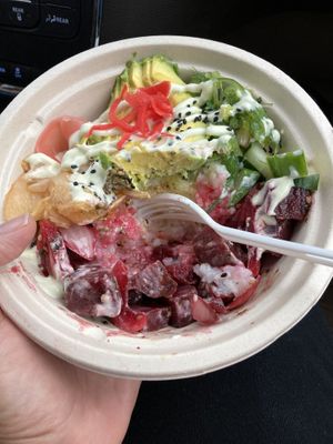 Beet Poke Bowl at Vibe in Hilo