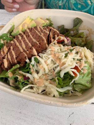 Cheeseburger salad at Vibe in Hilo