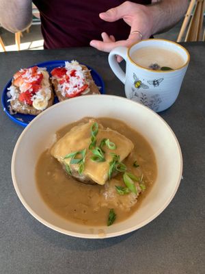 The vegan loco moco is the stuff dreams are made of. at Vibe in Hilo