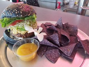 Vibe burger at Vibe in Hilo