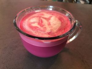 Beet latte  at Vibe in Hilo