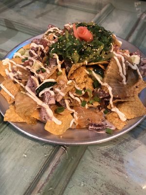 Vegan Poke Nachos, Special of the day at Vibe in Hilo