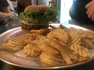 Vegan burger 🌿 at Vibe in Hilo