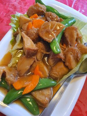 Ginger Monkeyhead Mushroom ~ Reunion lunch 2021 at Eight Treasures Vegetarian 八宝素食馆 in Central Singapore